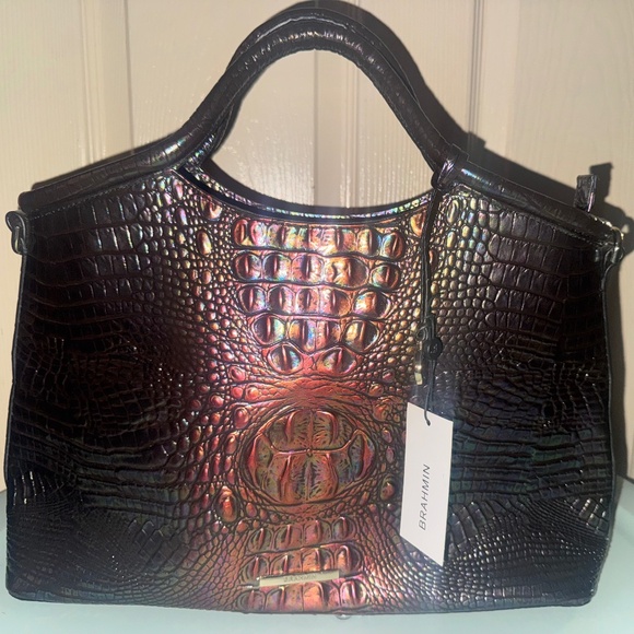 Brahmin Handbags - Elaine Black Pearl Ombre Melbourne Brahmin Bag